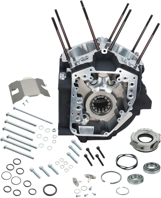 S&S Cycle Twin Cam 88A Engine Case - 3.750 Inch Bore, Stock Stud Pattern, Wrinkle Black Finish (Part 31-0172A)