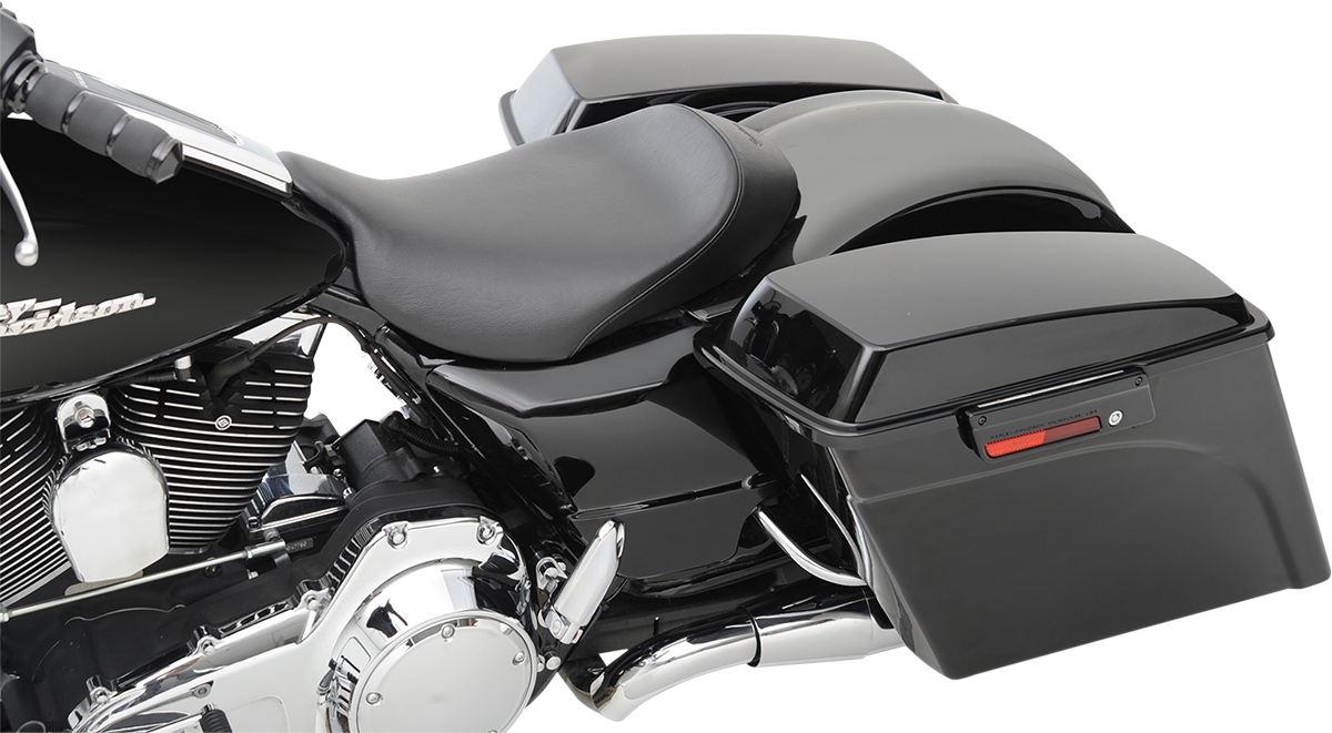 SADDLEMEN S3 Super Slammed Solo Seat for Harley-Davidson FLH/FLT 2008-2024 - Black, Part #808-07B-002