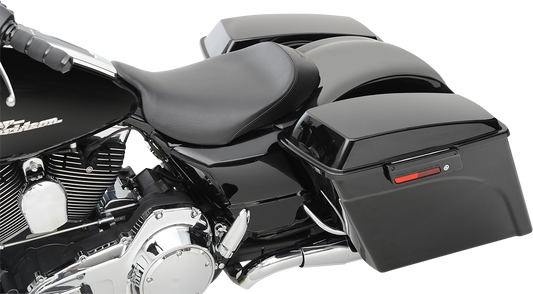 SADDLEMEN S3 Super Slammed Solo Seat for Harley-Davidson FLH/FLT 2008-2024 - Black, Part #808-07B-002