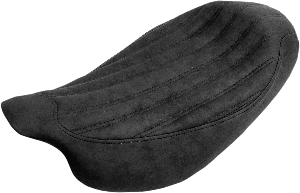 SADDLEMEN Knuckle Solo Seat with Ribbed Design for Harley FL 2008-2024 - Part 808-07B-0023