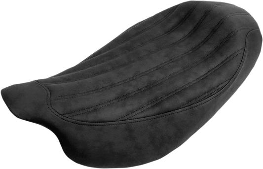 SADDLEMEN Knuckle Solo Seat with Ribbed Design for Harley FL 2008-2024 - Part 808-07B-0023