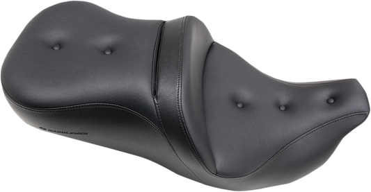 SADDLEMEN Pillow-Top Roadsofa™ Seat with Backrest for FLH/FLT 2008-2024 by SADDLEMEN (Part #808-07B-181)