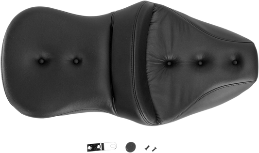 SADDLEMEN Pillow-Top Roadsofa™ Seat for FLH/FLT 1999-2007 – Black, Part #897-06-181