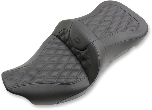 SADDLEMEN Extended Reach Roadsofa™ Seat with Lattice Stitched Design for FL '08-'24 – Part Number 808-07B-184