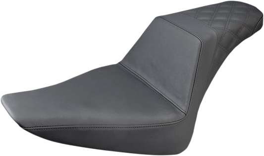 SADDLEMEN Step-Up Rear Lattice Stitch Seat for Harley Davidson FLS 812-26-173
