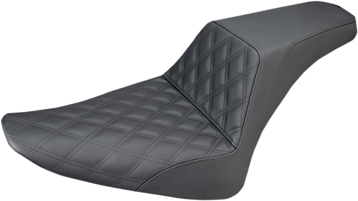 SADDLEMEN Step-Up Front Lattice Stitch Seat - Black (Part No. 812-26-172)