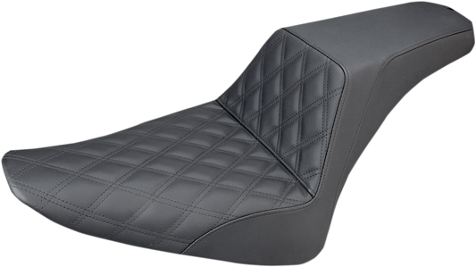 SADDLEMEN Step-Up Front Lattice Stitch Seat - Black (Part No. 812-26-172)