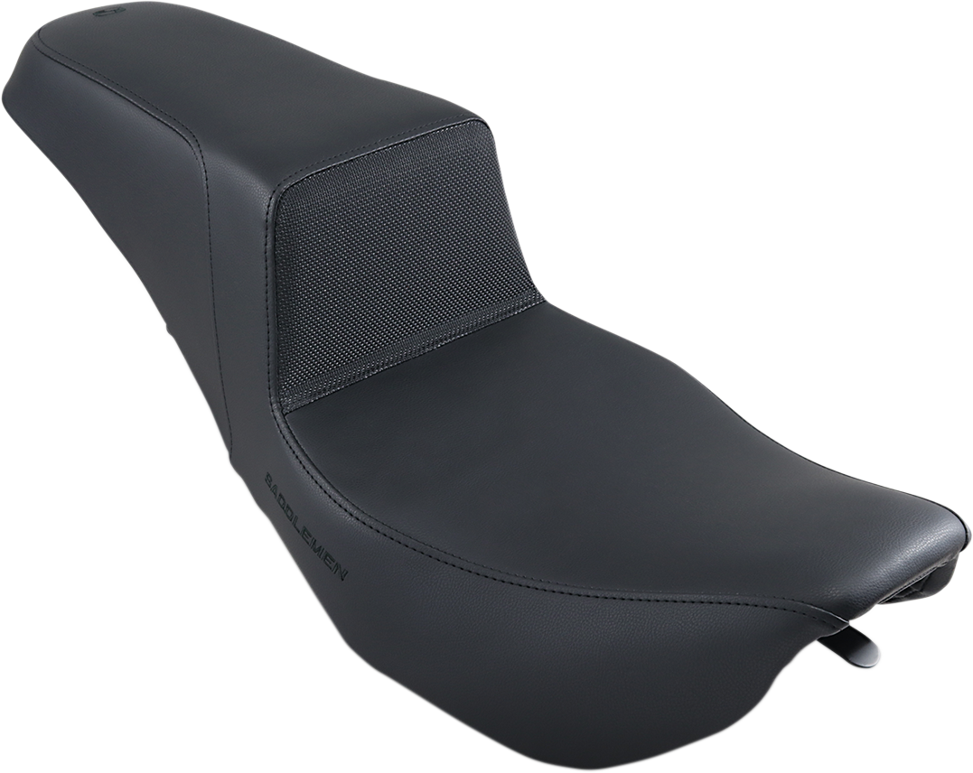 SADDLEMEN Step-Up Gripper Seat for FLHR/FLHX – Black, Part #897-06-174