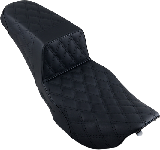 SADDLEMEN Step-Up Seat with Full Lattice Stitch for FLHR/FLHX - Model 897-06-175