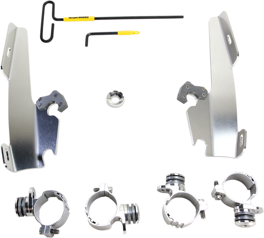 MEMPHIS SHADES Batwing - Mounting Kit - Polished - XL MEK1999