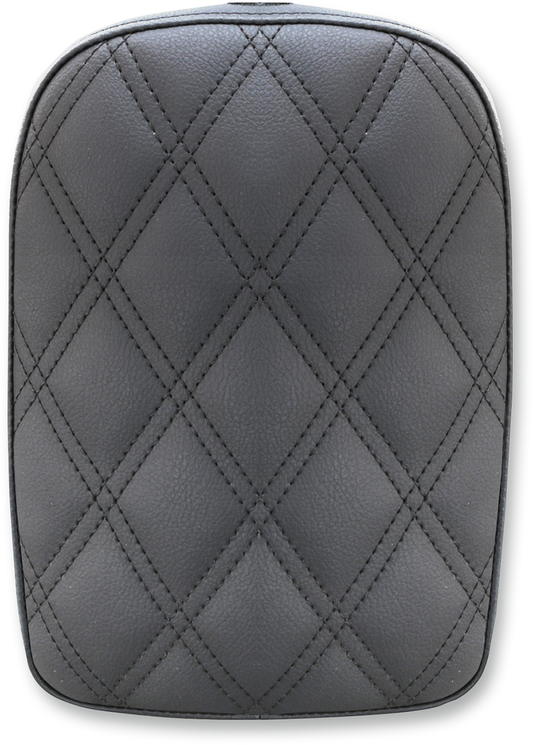 SADDLEMEN SA1023 Detachable Pillion Pad - Lattice Stitched Black for Motorcycle Seats