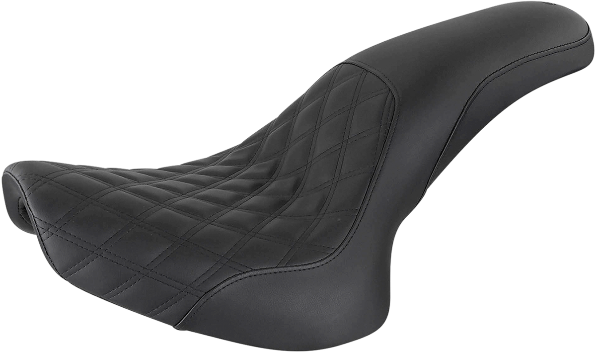 SADDLEMEN Profiler Front Lattice and Rear Smooth Seat - Black for FL/FX '00-'06 | Part 800-01-149