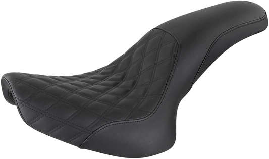 SADDLEMEN Profiler Front Lattice and Rear Smooth Seat - Black for FL/FX '00-'06 | Part 800-01-149