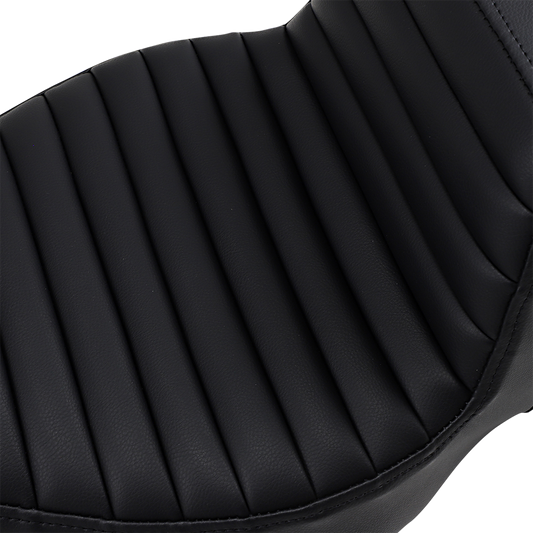 SADDLEMEN Step-Up Seat with Extended Reach for Harley FL 2008-2024, Black (Part #808-07B-171EXT)