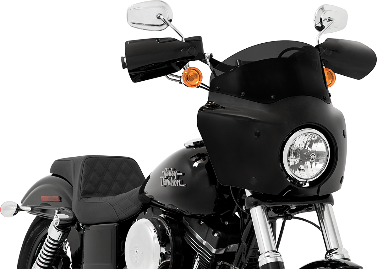 MEMPHIS SHADES Road Warrior Windshield - Dark Black Smoke - 7" MEP86510