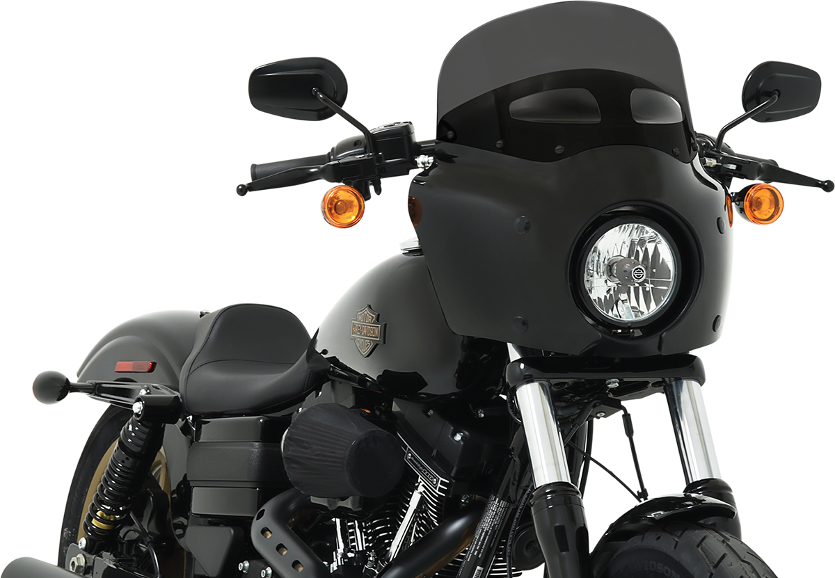 MEMPHIS SHADES Road Warrior Windshield - Vented - Dark Black Smoke - 9" MEP87310