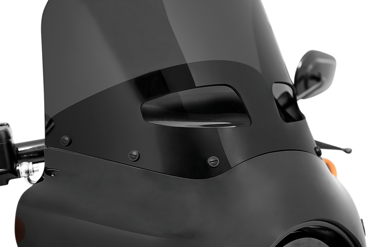 MEMPHIS SHADES Road Warrior Windshield - Vented - Dark Black Smoke - 11" MEP87410