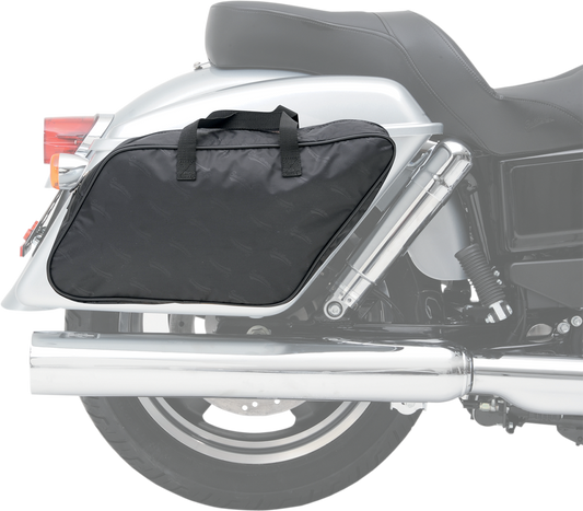 SADDLEMEN Saddlebag Liner for FLD 3501-0759 – Durable 150D Stamped Fabric with Sturdy Zippers
