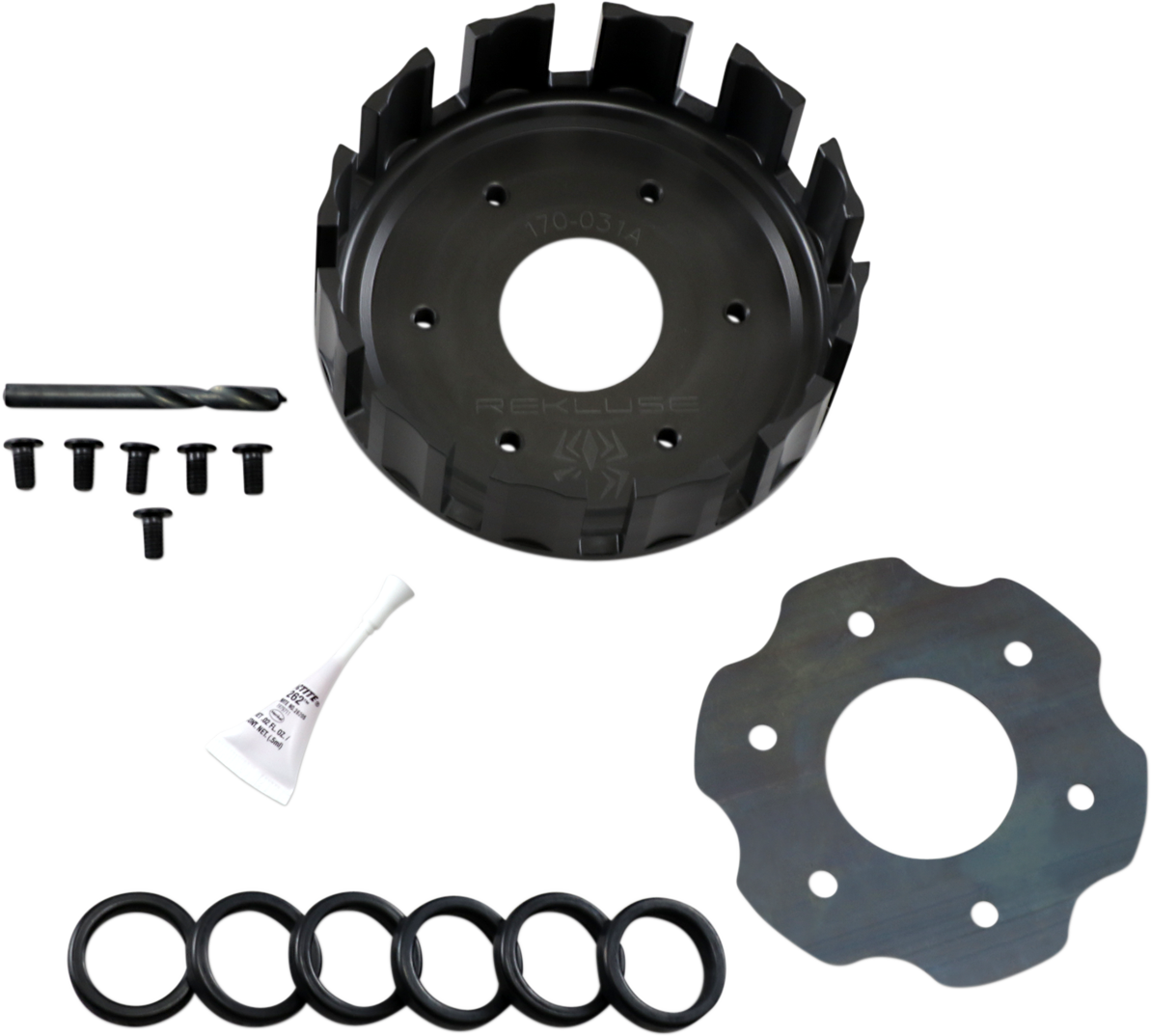 REKLUSE Clutch Basket RMS-4131 - High-Performance Billet Aluminum Design for Enhanced Durability and Smooth Operation
