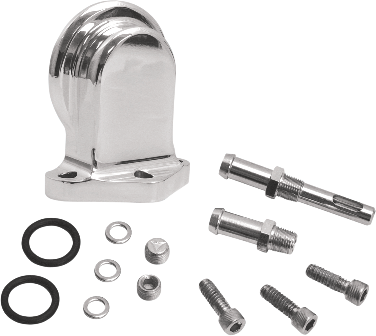 S&S CYCLE Polished Oil Filter Mounting Bracket Kit 31-6510