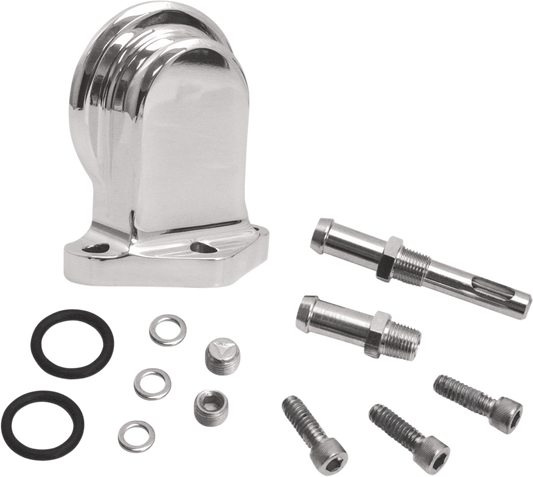 S&S CYCLE Polished Oil Filter Mounting Bracket Kit 31-6510