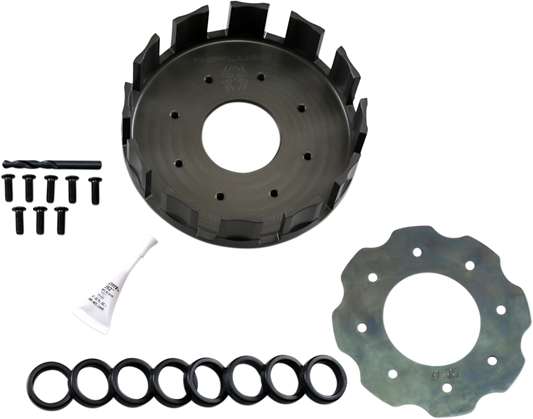 REKLUSE Clutch Basket RMS-4136 – Precision CNC-Machined Aluminum with Replaceable Cushions