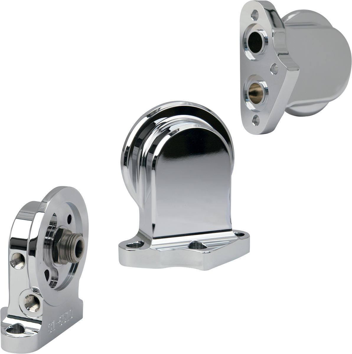 S&S CYCLE Chrome Oil Filter Mounting Bracket Kit (Part No. 106-3884)
