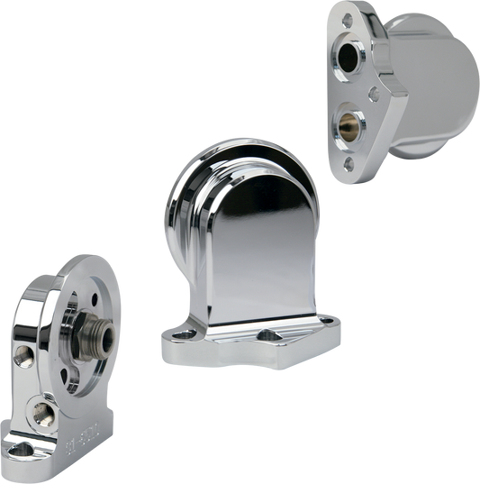 S&S CYCLE Chrome Oil Filter Mounting Bracket Kit (Part No. 106-3884)