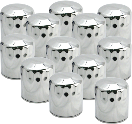 S&S CYCLE Chrome Oil Filter 310-0242 – High-Performance Motorcycle Filter, 12-Pack