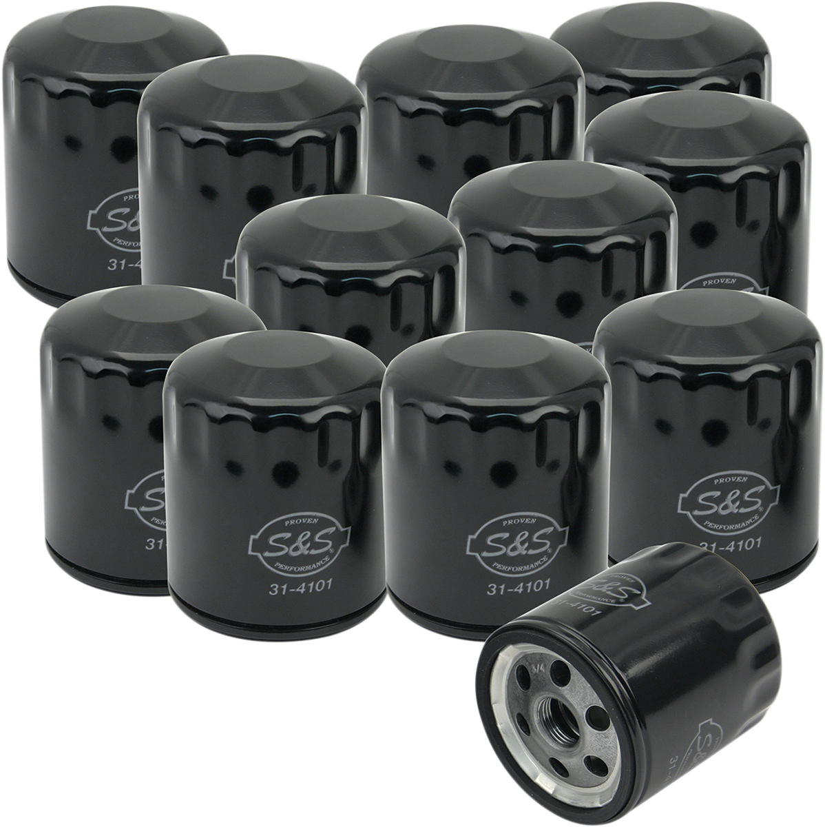 S&S CYCLE Oil Filter 310-0239 – Black 12-Pack for Enhanced Engine Protection