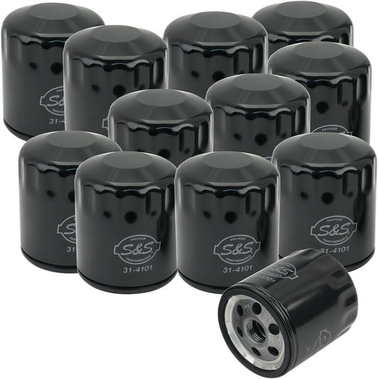 S&S CYCLE Oil Filter 310-0239 – Black 12-Pack for Enhanced Engine Protection