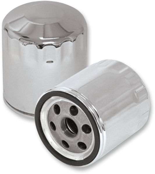 S&S CYCLE Chrome Oil Filter 31-4102A for Enhanced Engine Protection and Easy Installation