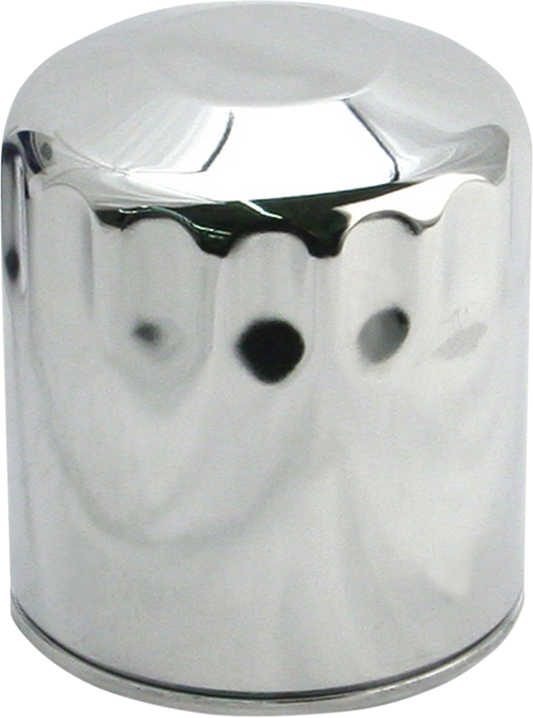 S&S CYCLE Chrome Oil Filter 31-4104A for Improved Engine Filtration and Easy Installation