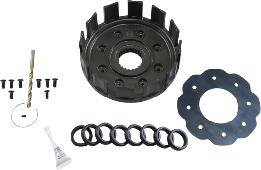 REKLUSE Clutch Basket for Gas Gas and Yamaha RMS-4172 - Precision CNC-Machined, Billet Aluminum with Replaceable Cushions