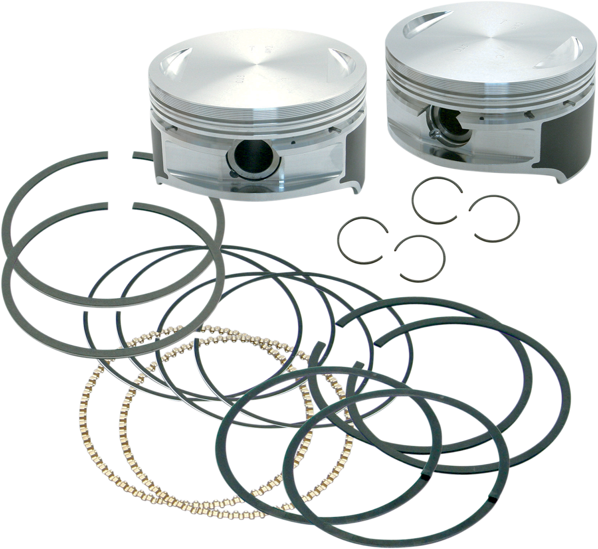 S&S CYCLE 92-1210 Piston Kit for 106" Stroker Engines with 3.875" Bore - Fits 95"-103" Motors