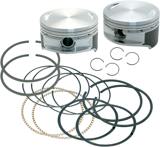 S&S CYCLE 92-1210 Piston Kit for 106" Stroker Engines with 3.875" Bore - Fits 95"-103" Motors