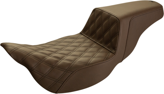 SADDLEMEN Step-Up Seat - Extended Reach for FL 2008-2024, Brown - Part 808-07B-172BREX