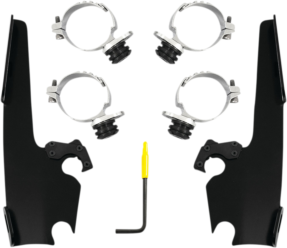 MEMPHIS SHADES Fats/Slim Windshield Trigger Lock Complete Mount Kit - XL