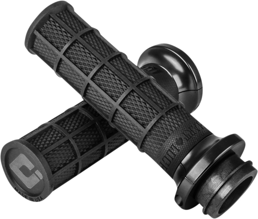 ODI Hart-Luck Signature V-Twin Lock-On™ Grips - TBW - Black/Black V31HTW-BB-B
