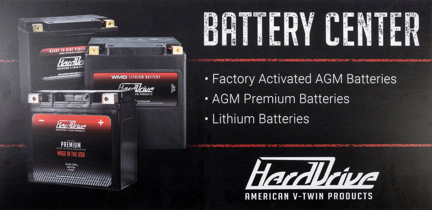 Harddrive HD Battery Sign - Durable Rack Indicator and Safety Sign
