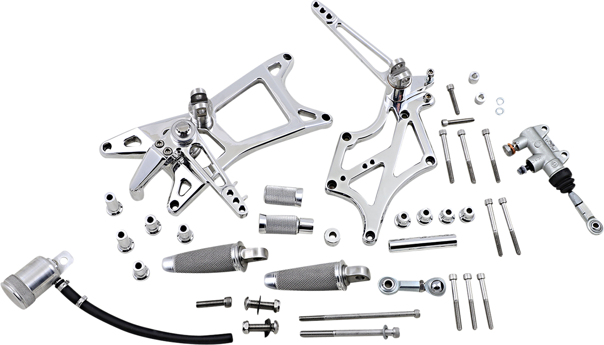 SPEED MERCHANT Mid-Controls - with Pegs - Polished - FL '17-'23 SM-M8FLMIDWP-P