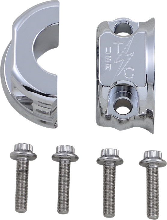 THRASHIN SUPPLY CO. Brake/Clutch Perch Clamps - Chrome TSC-2703-3