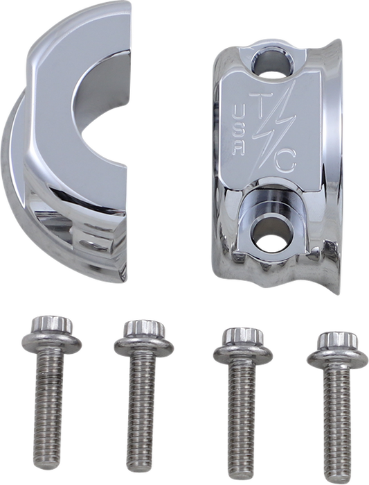THRASHIN SUPPLY CO. Brake/Clutch Perch Clamps - Chrome TSC-2703-3