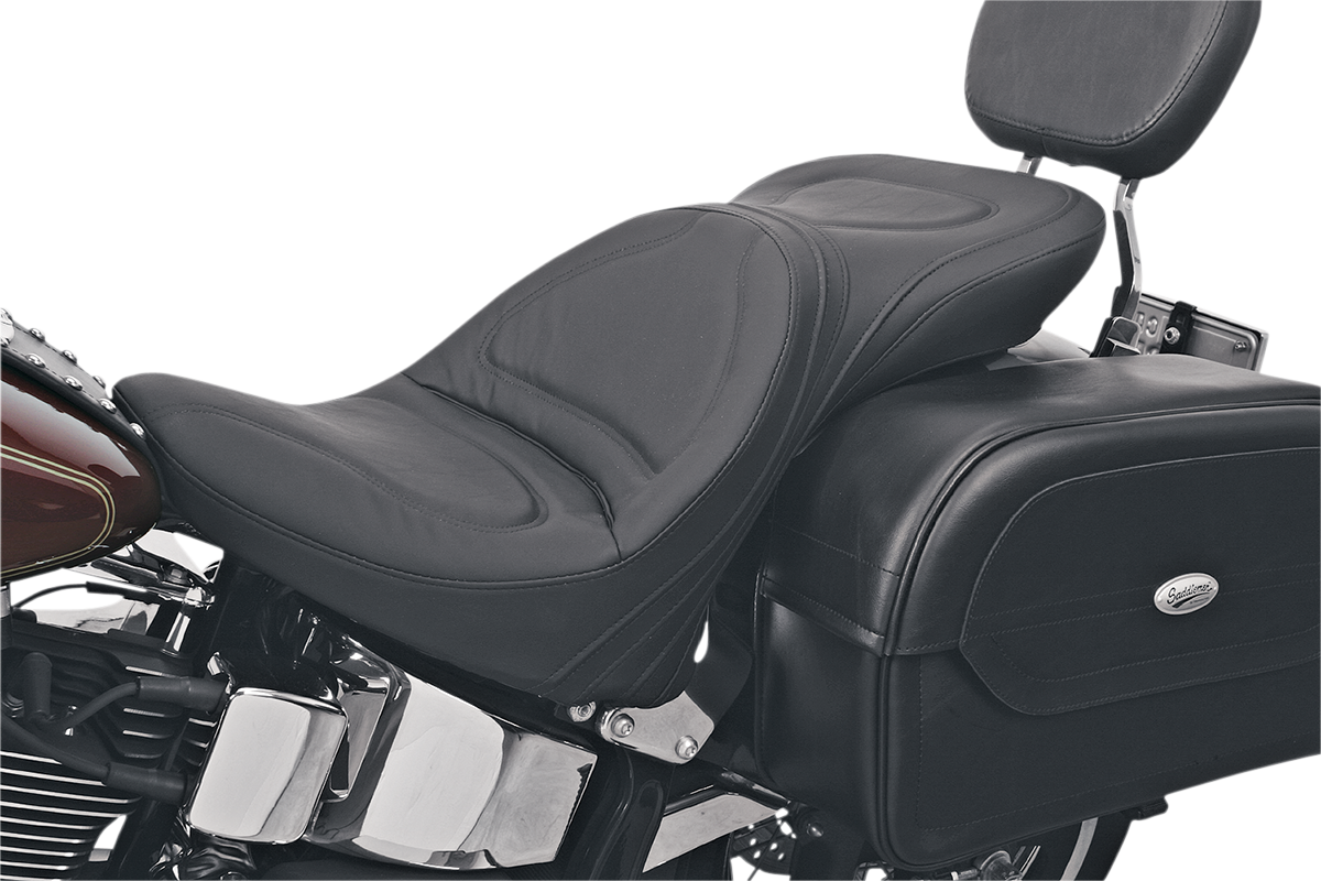 SADDLEMEN Explorer™ Seat Without Backrest for FL/FX 2000-2006, Black - Part 8150JS
