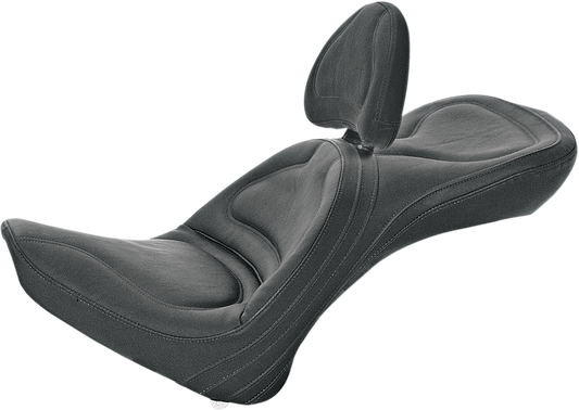 SADDLEMEN Explorer™ Seat with Backrest – Black, Part 8152JS for FL/FX '00-'06