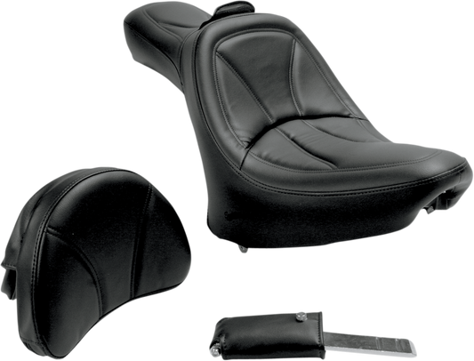SADDLEMEN King Seat with Backrest for Softail - Model 816HFJ