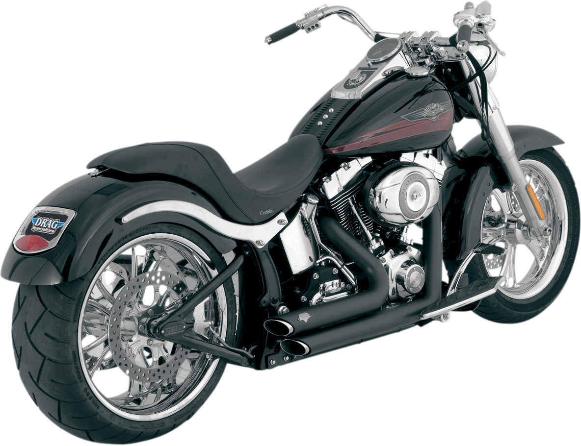 Vance & Hines Shortshots Staggered Exhaust System - Matte Black Ceramic 47221