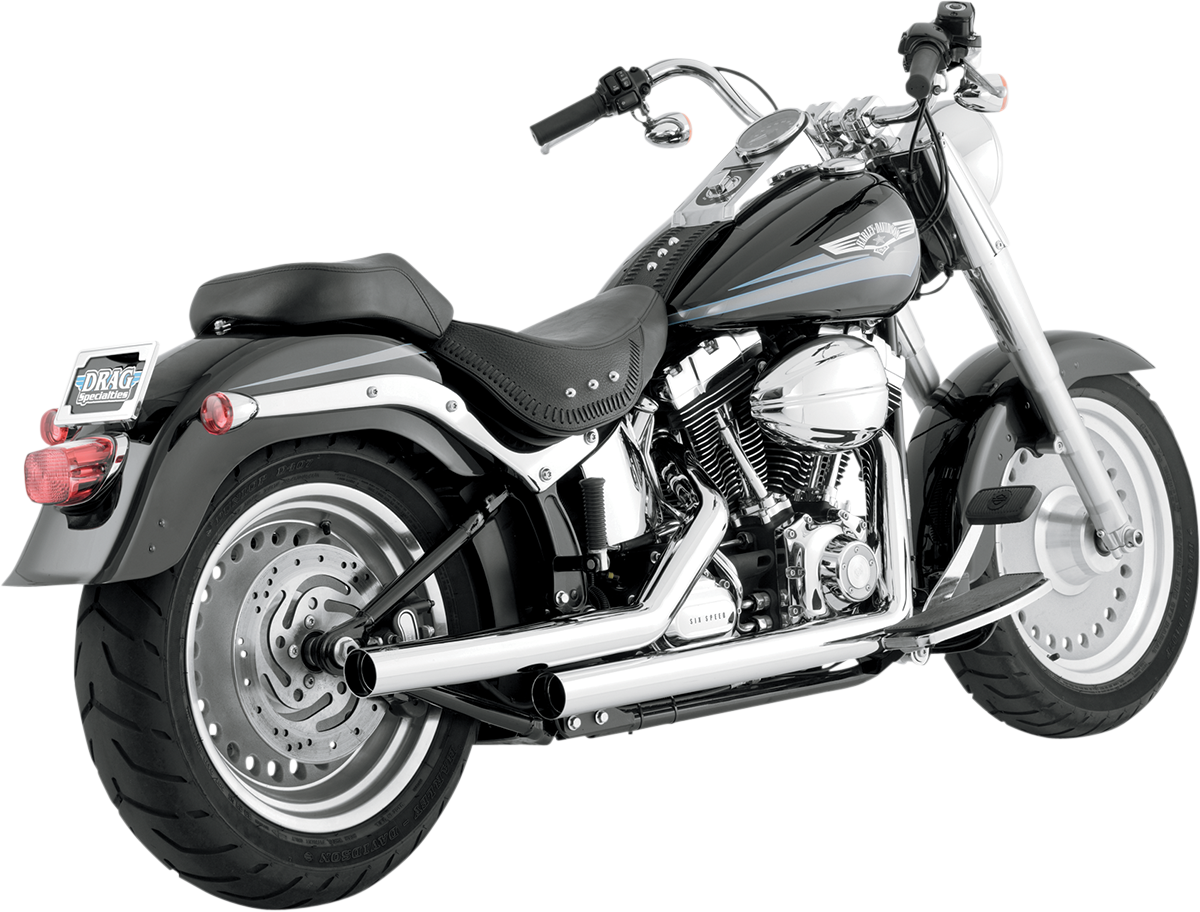 Vance & Hines Straightshots Exhaust 17817 – 2-1/4" Mufflers with Chrome Full-Coverage Heat Shields