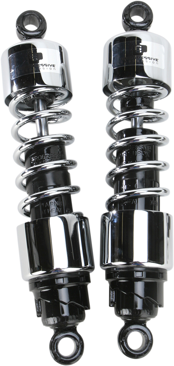 Progressive Suspension 412 Cruiser Series Shocks - 12.5 inch Chrome Standard 412-4250C for Cruiser and Touring Bikes