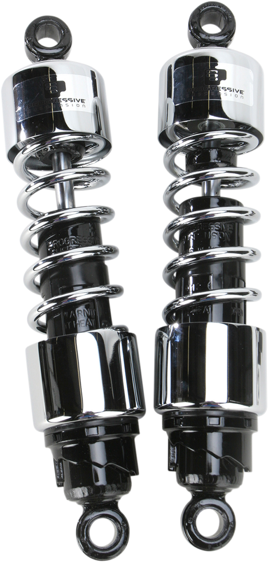 Progressive Suspension 412 Cruiser Series Shocks - 12.5 inch Chrome Standard 412-4250C for Cruiser and Touring Bikes